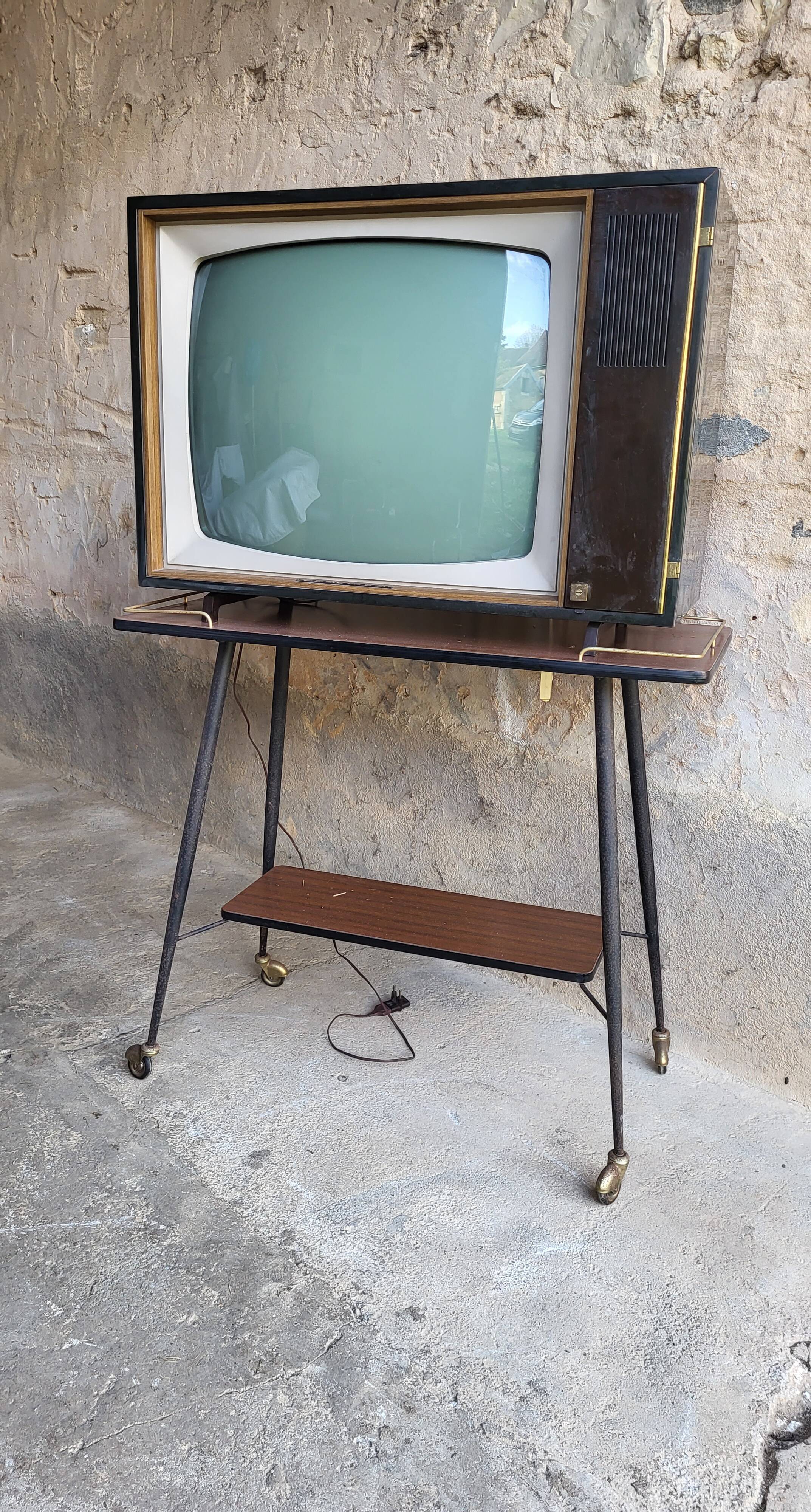 Vintage television & its furniture