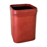 Stitched leather waste paper basket, 1960s