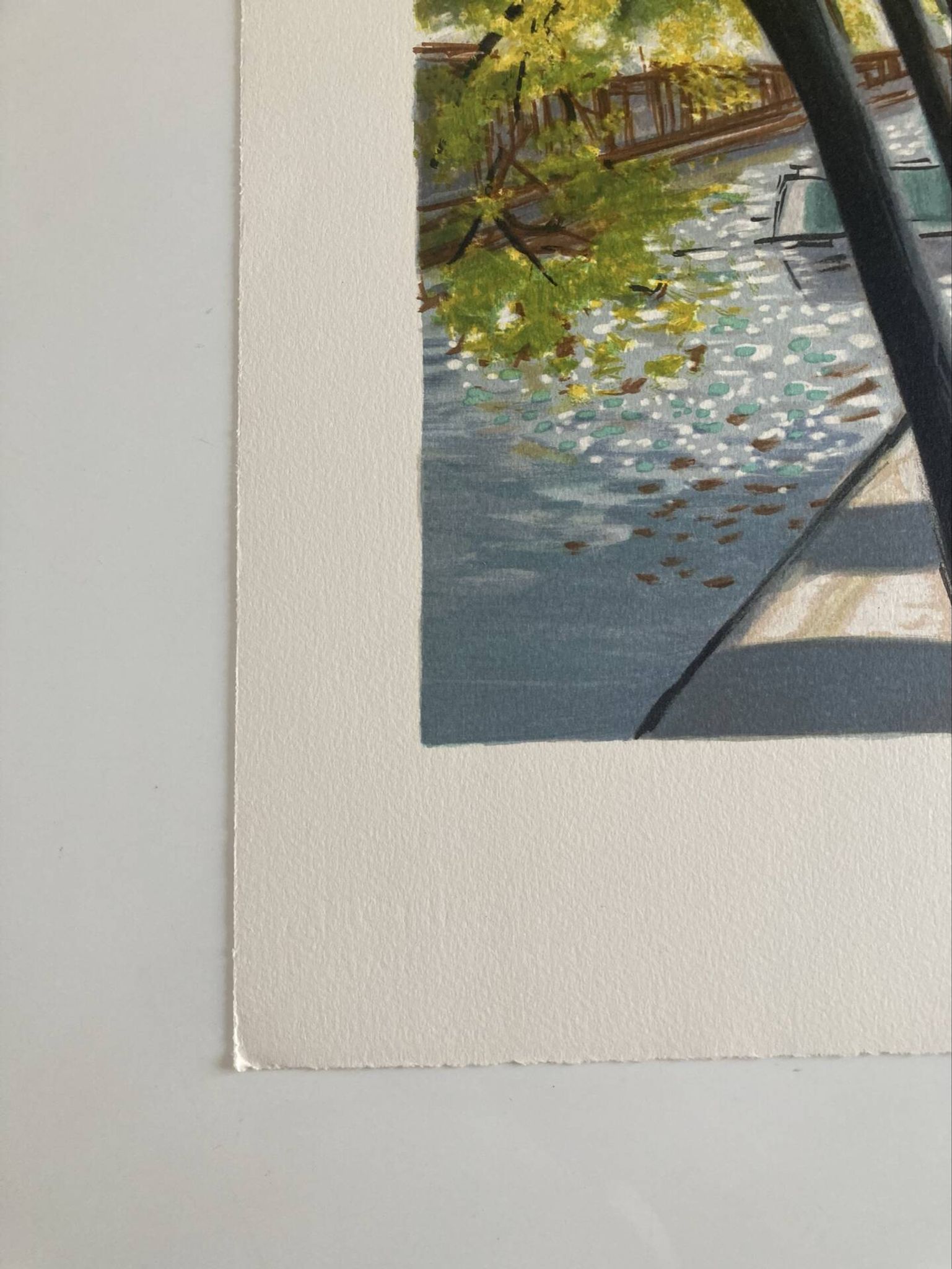 Lithograph signed by Michel Henry - The Île Saint Louis and Notre Dame