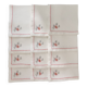Lot de 12 serviettes de table broderie fleur
