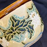 Old glazed ceramic cache pot