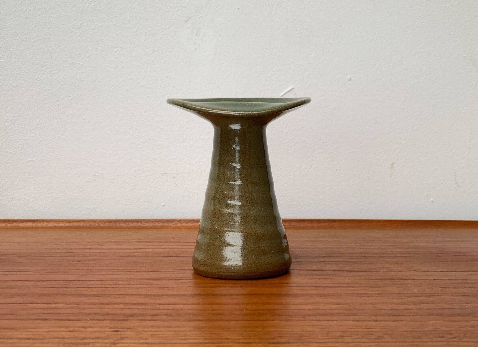 Vase de poterie d'atelier allemand vintage par Acki Jürgens, années 1970