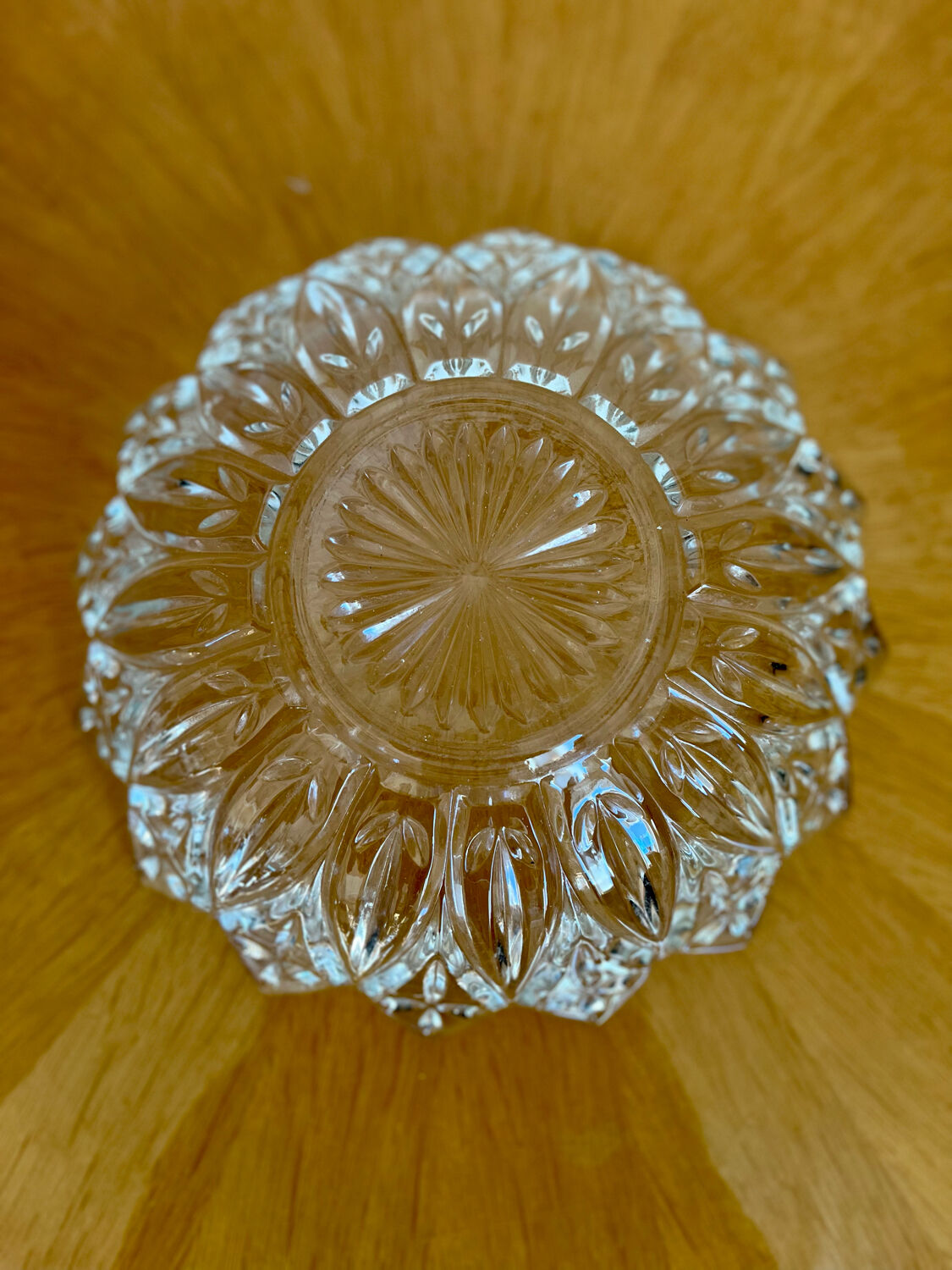 Vintage cut glass dish 1960