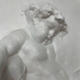 Bas relief sculpture plâtre mythologique « Faune » 