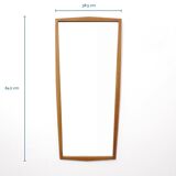 Oak mirror from the 60s, 84 x 38.5 cm.