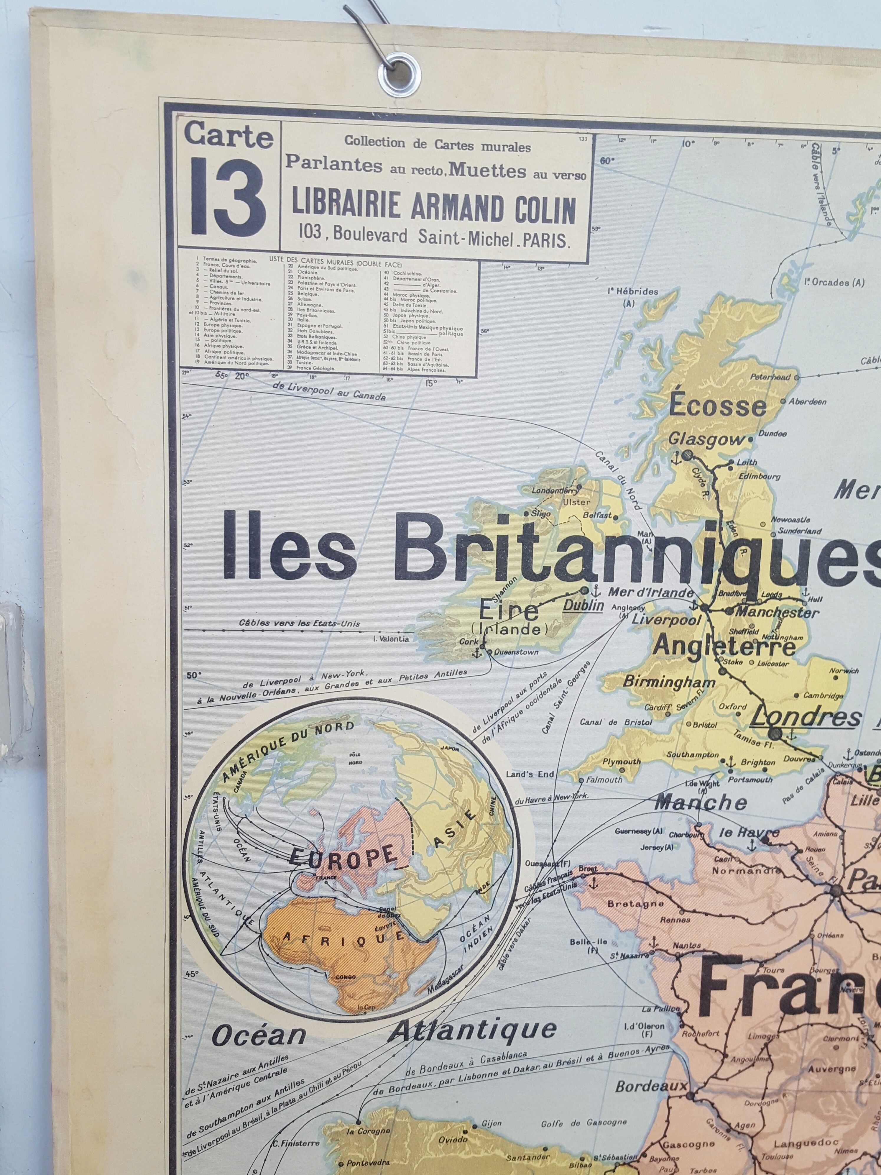 School map n ° 13 Europe political
