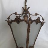 Bronze and glass pendant light