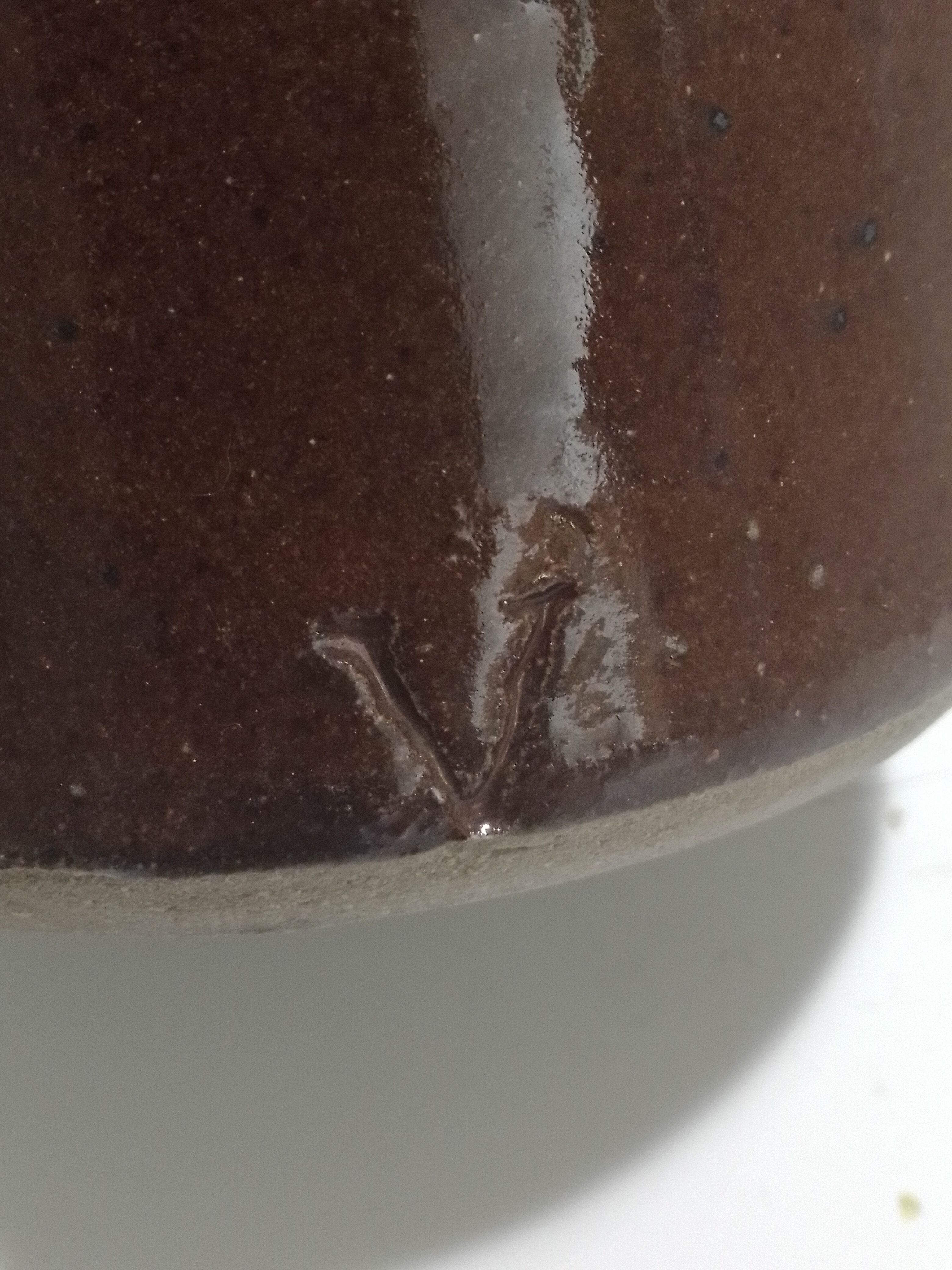 Glazed stoneware jug