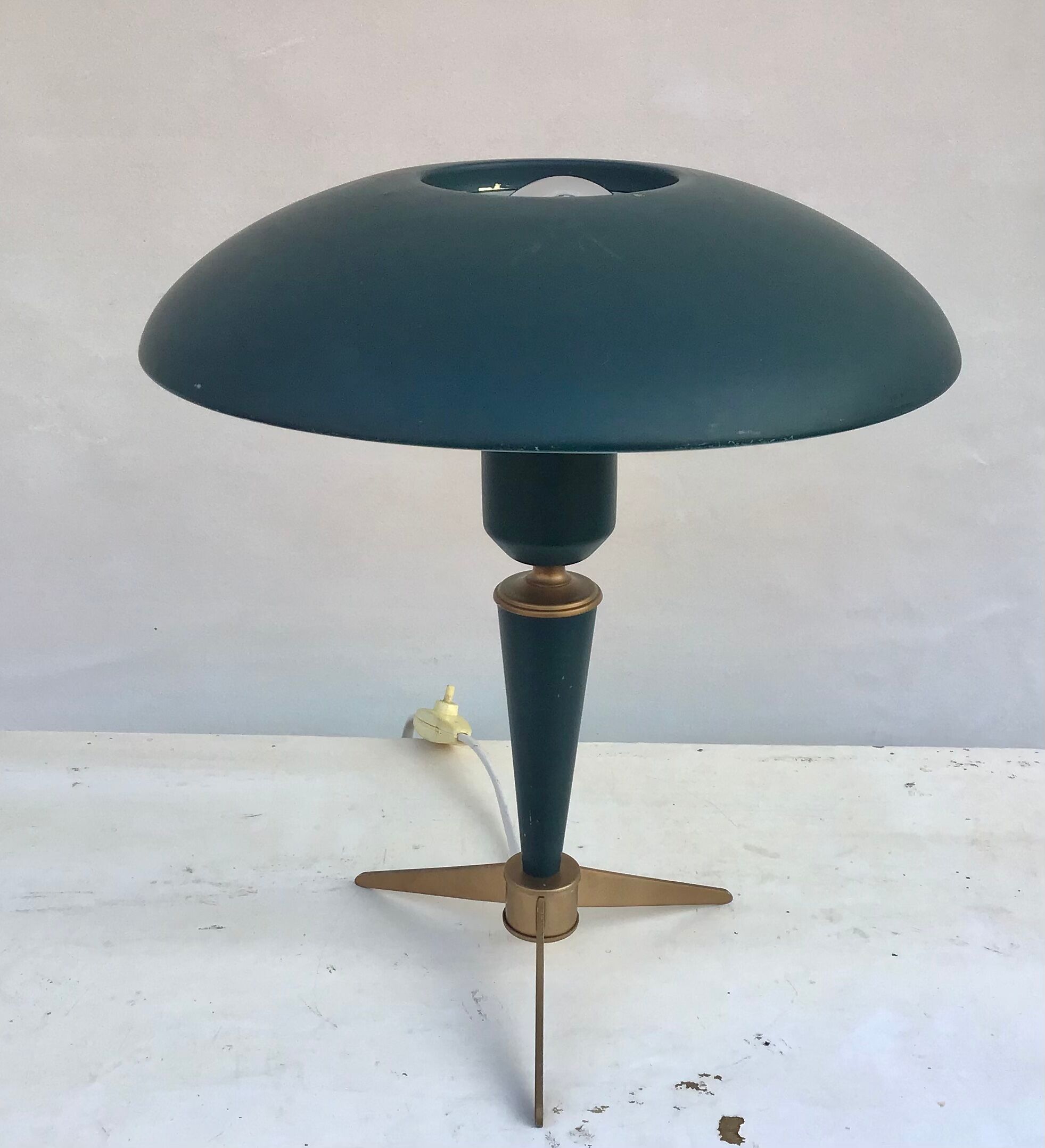 Tripod desk lamp design by Louis Kalff for Phillips 1960's "jewel" model