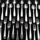 Alfenide 37-piece cutlery set for Christofle Saturne model