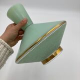 Green and gold saucer suspension