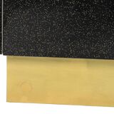 Bar in black lacquer and gilded brass by Jean-Claude Mahey for Maison Romeo.