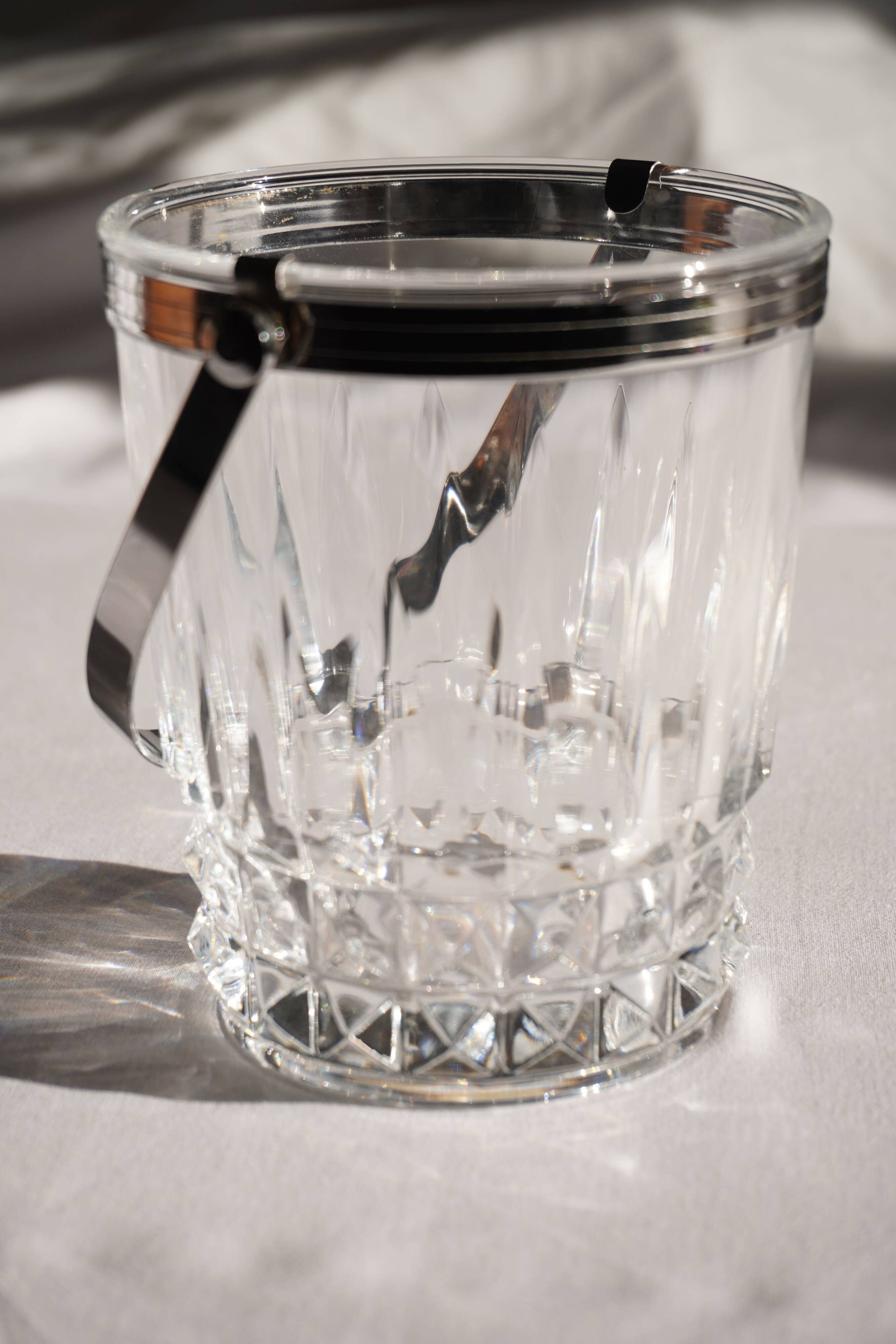 Crystal ice bucket, Cristal d'Arques France