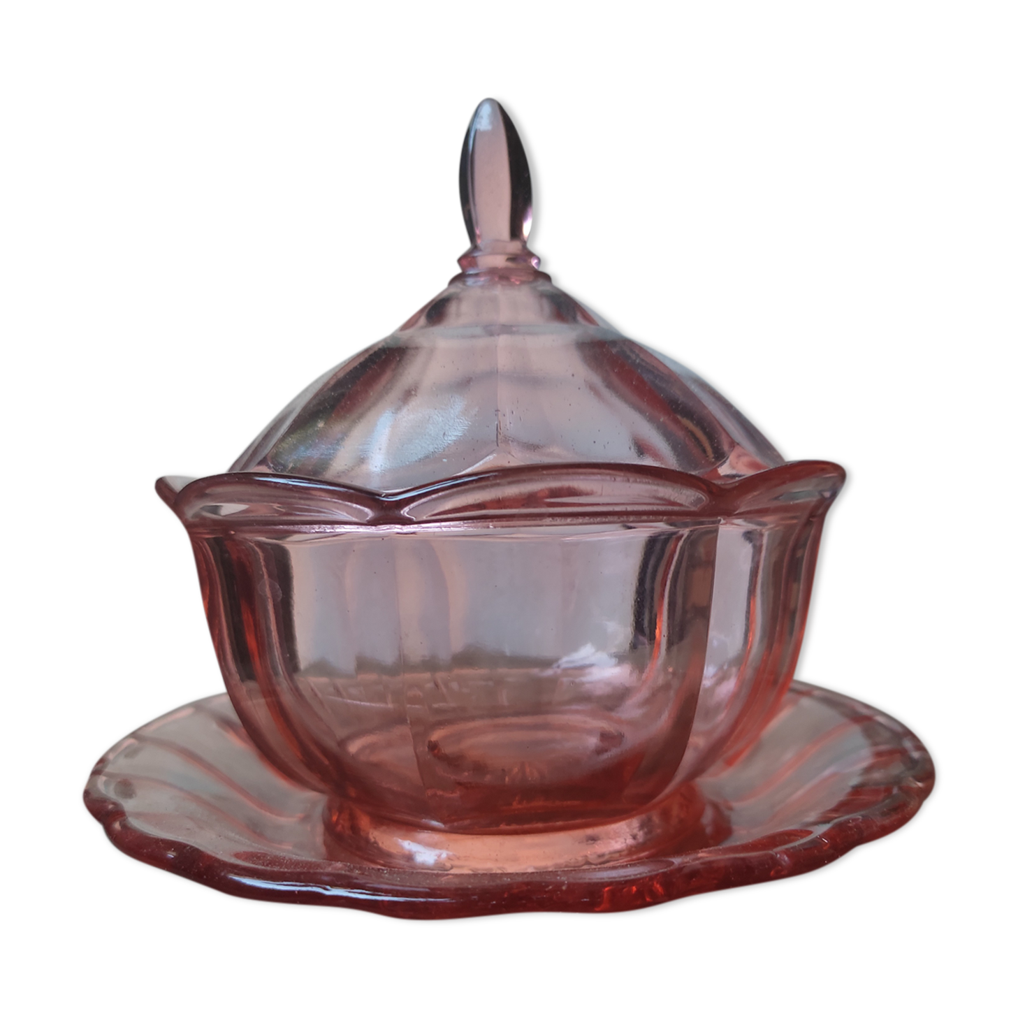 Pink glass candy maker