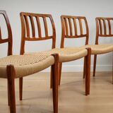 A set of 4 Model 83 dinning chairs by Niels O. Møller for J.L.Møller