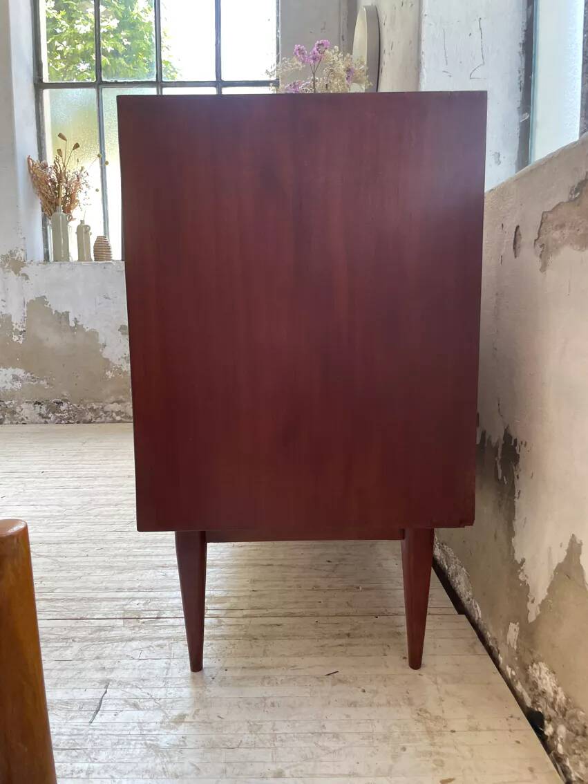 Scandinavian modernist teak sideboard with 4 drawers