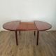 Table à manger ronde en teck avec rallonge, années 1960