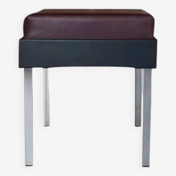 Strafor stool from the 50s in chrome and imitation leather