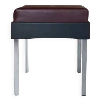 Strafor stool from the 50s in chrome and imitation leather