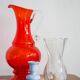 Vintage mid-century artistic glass pot "SCARF"