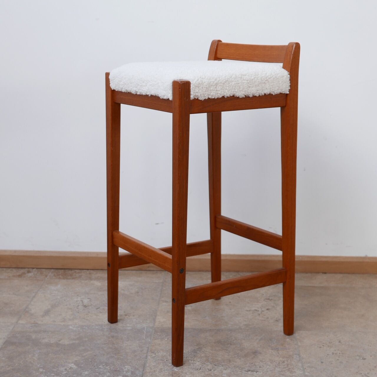 Mid-century teak swedish bar stool
