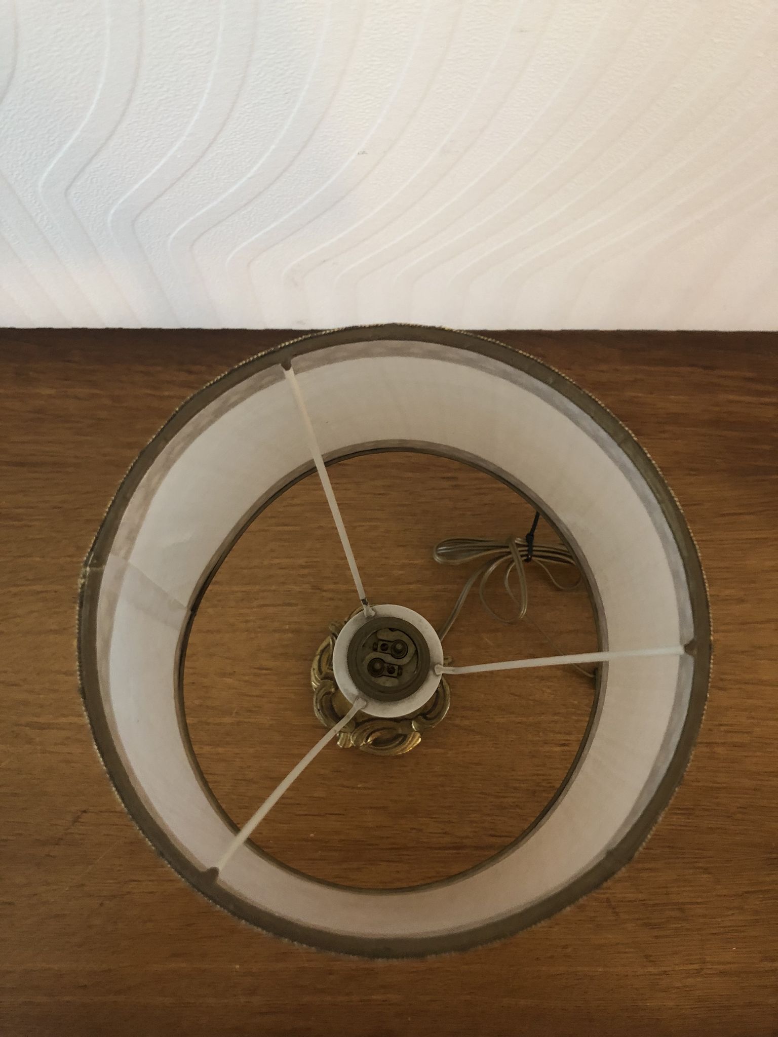 Lampe de chevet Vintage pied en laiton massif année 60