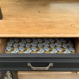 Parisian art deco buffet in solid walnut 1930