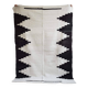 Argentinean rug 100% pure wool black and white