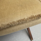 1950s scissor armchair in velvet