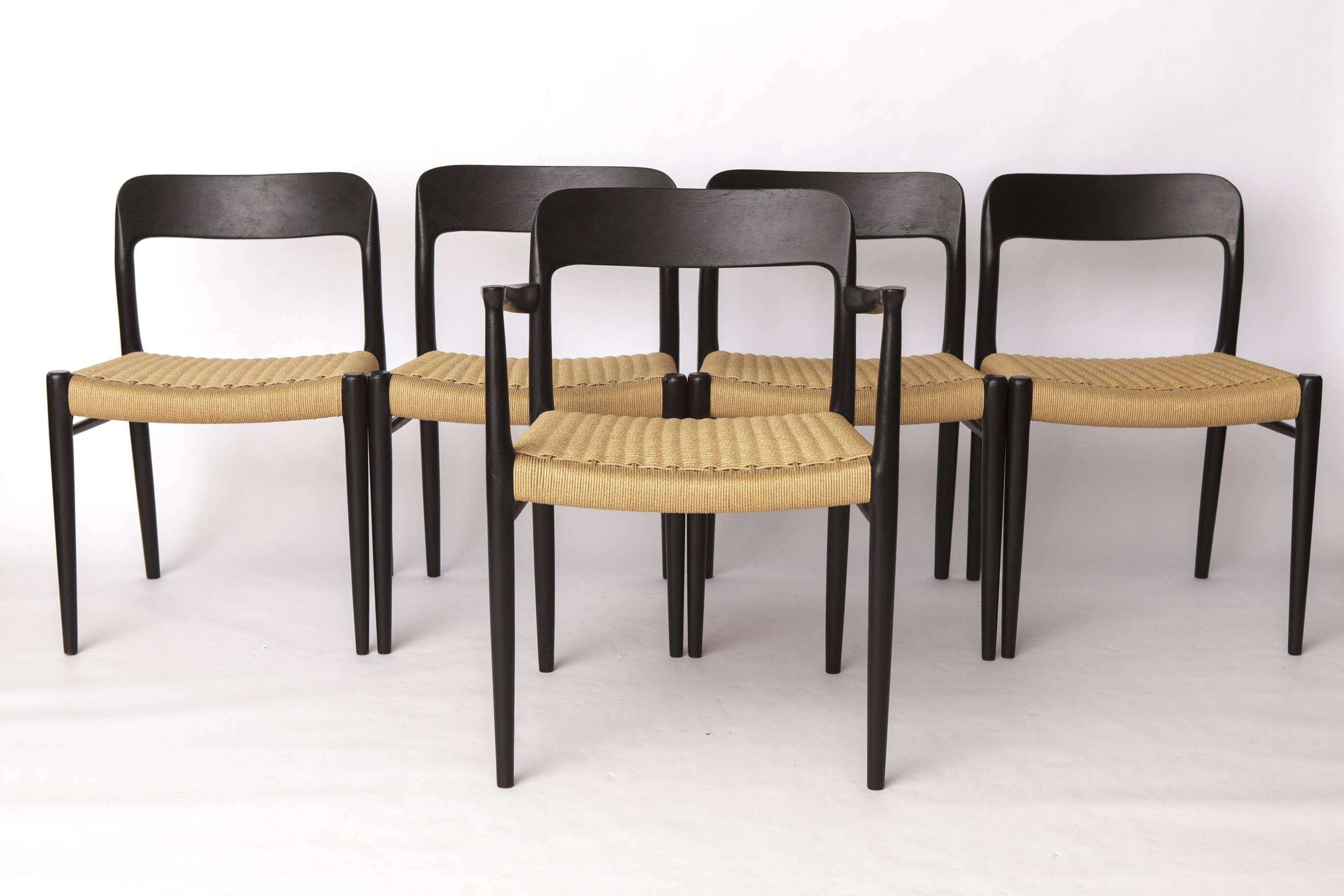 Niels Otto Møller Armchair Black 1960s – Danish Mid-Century Chair Model 56