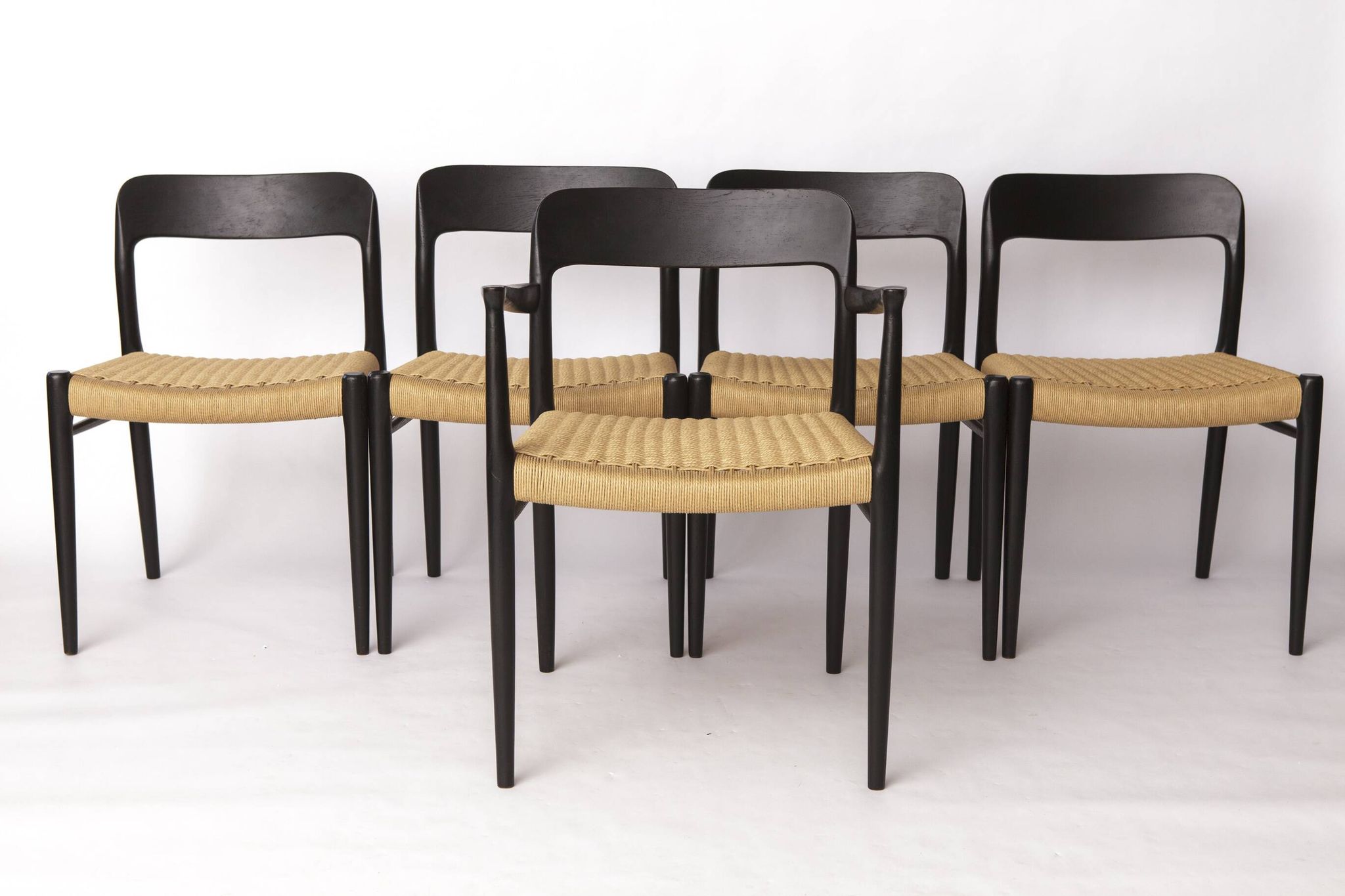 Niels Otto Møller Armchair Black 1960s – Danish Mid-Century Chair Model 56
