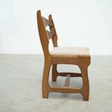 Set of six brutalist razorback dining chairs