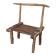 Tabouret ancien en bois. Art africain Baoulé de Côte d'Ivoire.