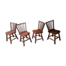 Chaises montagnardes brutalistes, set de 4