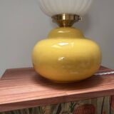 Vintage pleated globe bedside lamp