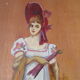 2 antique paintings from the 1700s in golden frame painter De'loste