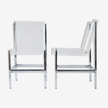 Pair of plexiglass chairs 1970