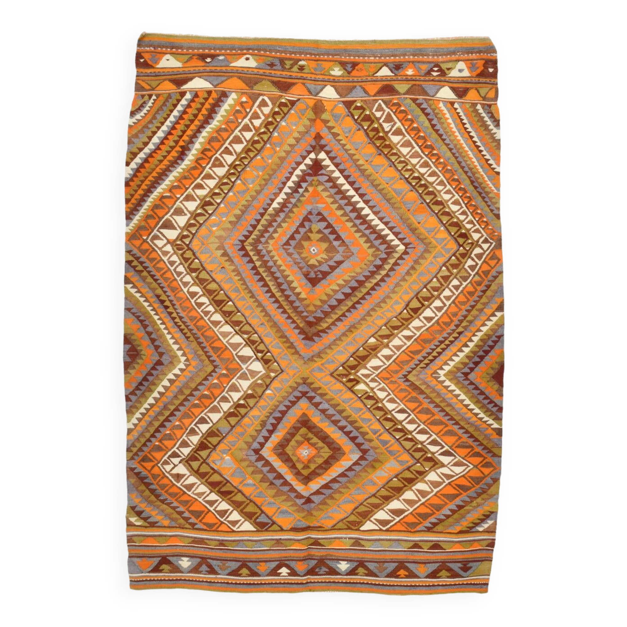 5x7 Rug For Living Room Scandinavian Vintage Kilim Rug, 155x224Cm SK 2309