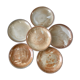 Set of 6 dessert plates in artisanal sandstone 60s-70s