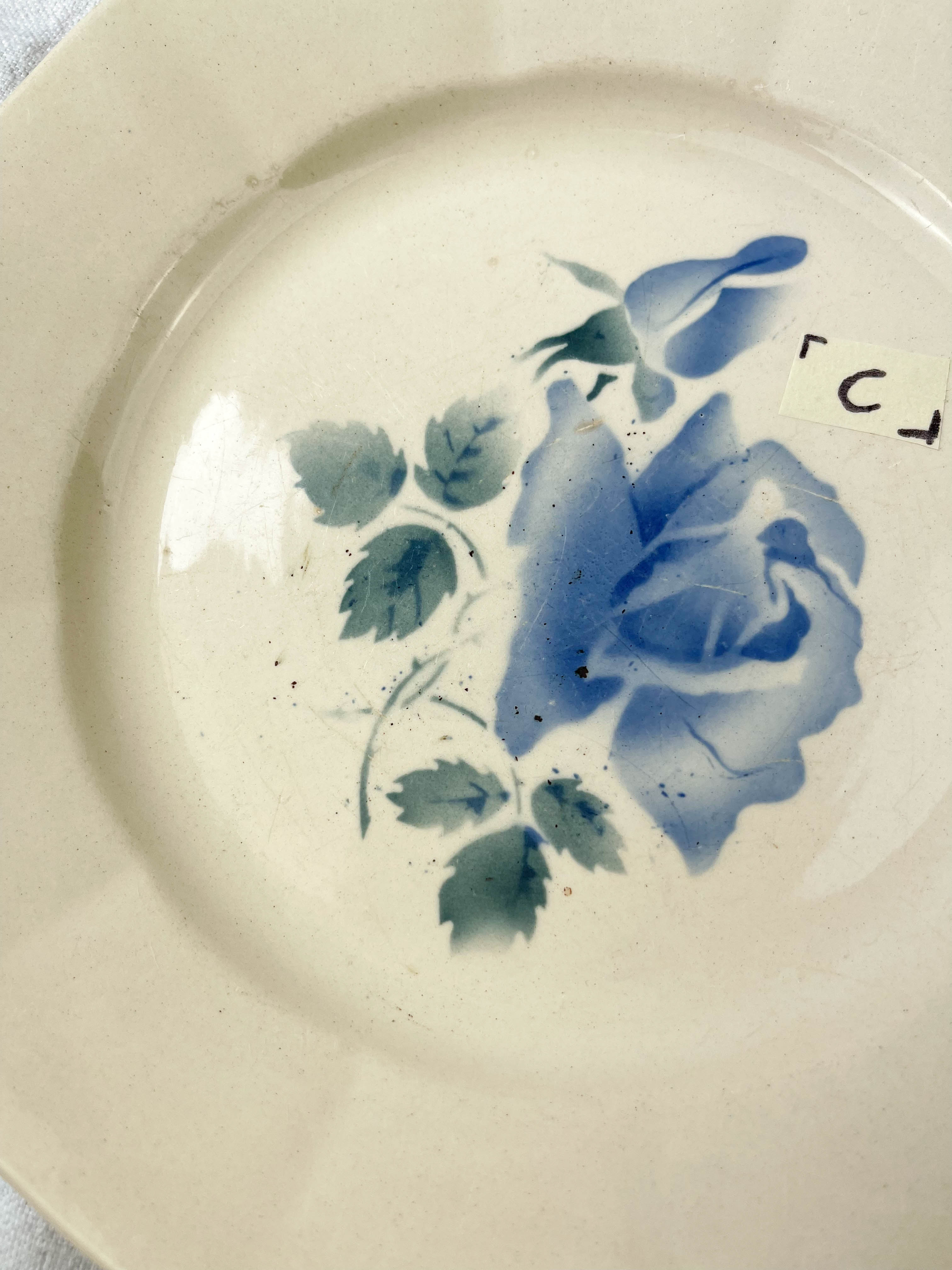 6 flat plates digoin sarreguemines model "cannes"