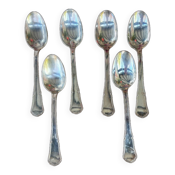 Ensemble de 6 cuillères à soupe métal argenté Apollo