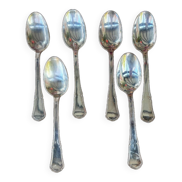 Set of 6 Apollo silver-plated soup spoons