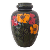 Brutalist large mid century ceramic floor vase, 1960s