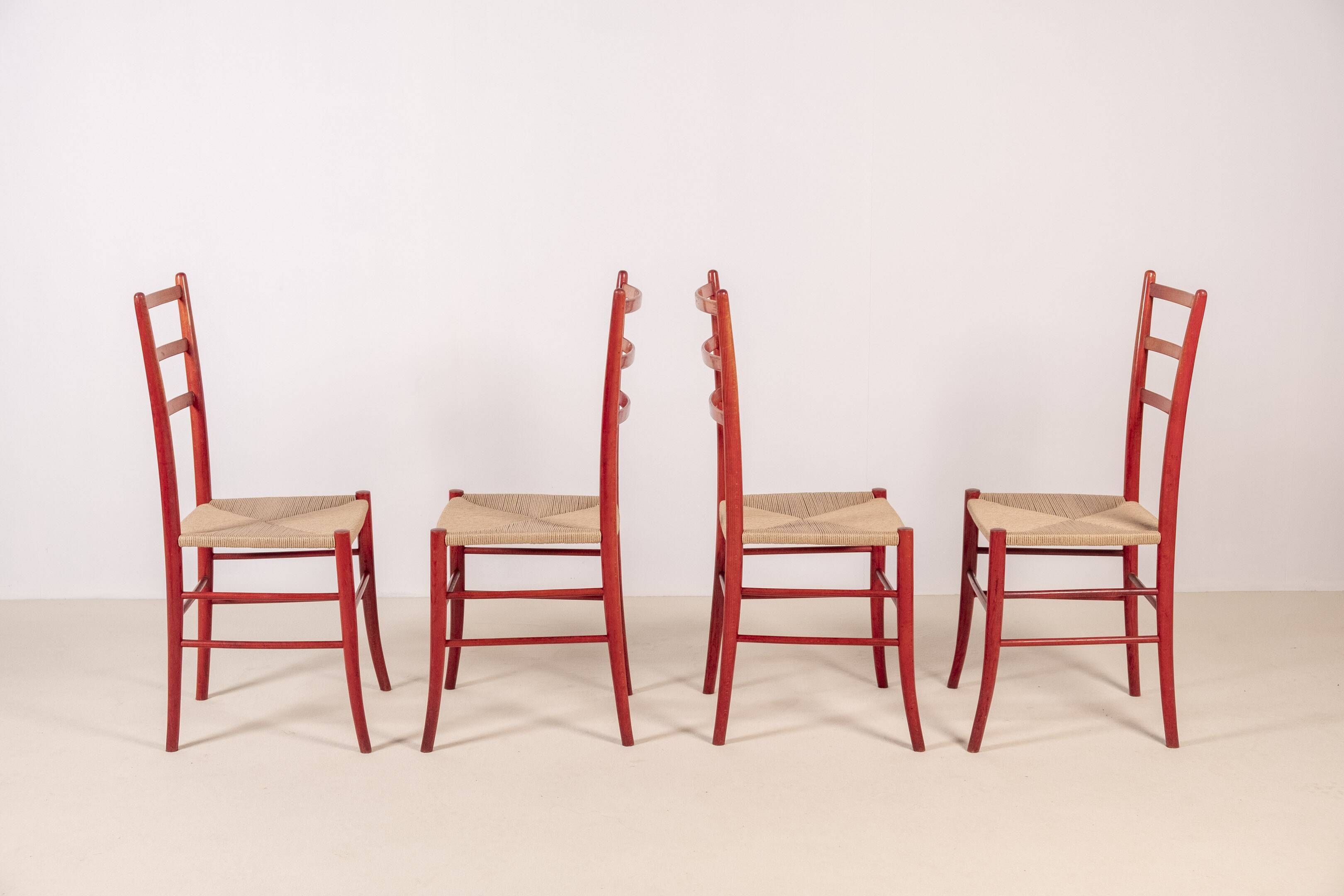 4 chaises de salle à manger Chiavari Spinetto, années 1970, Italie