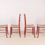4 chaises de salle à manger Chiavari Spinetto, années 1970, Italie
