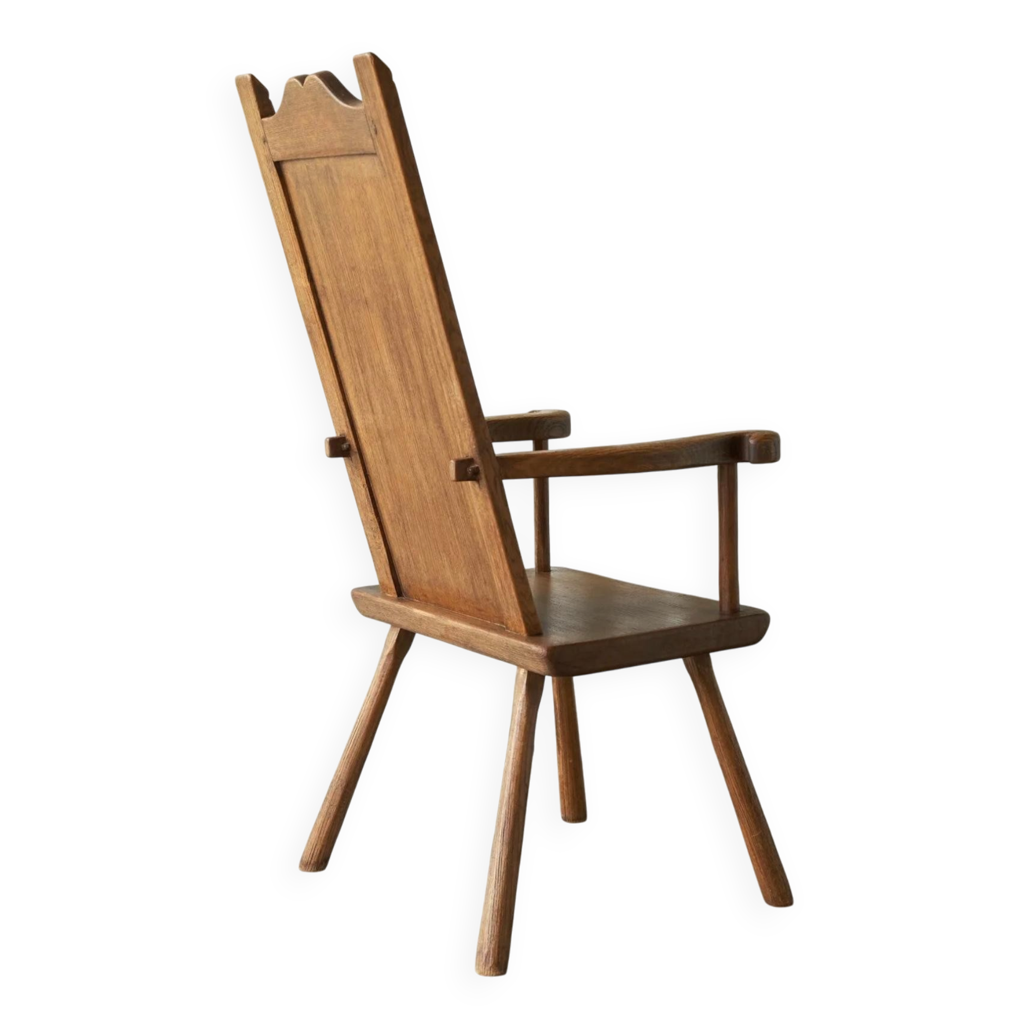 Traditional Armchair Folk Style in Oak 1930s