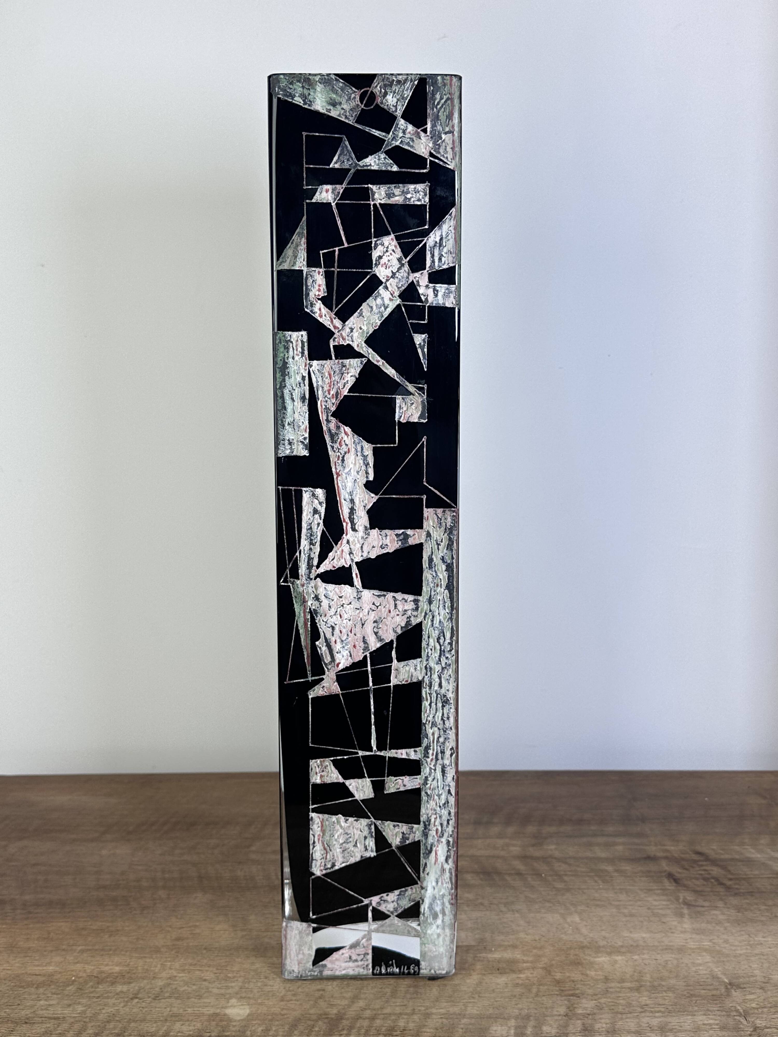 Anatole Riecke Cubist vase 1969 height 50cm