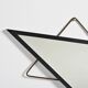 Miroir français en métal et laiton, années 1950