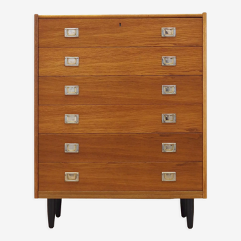 Ash chest of drawers, Danish design, 1970s, production: Denmark