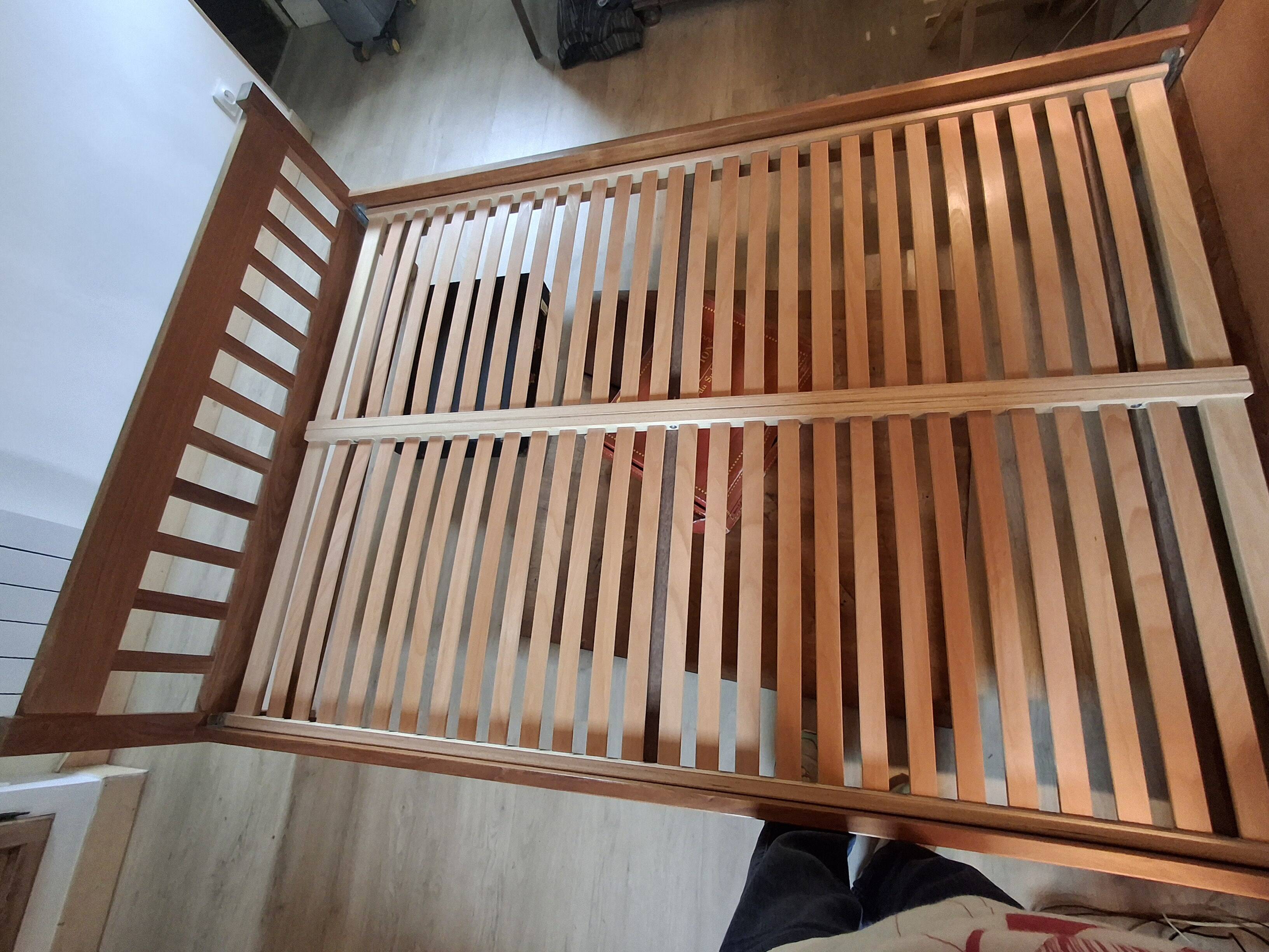 Wooden bed frame and slatted base HABITAT 140*190